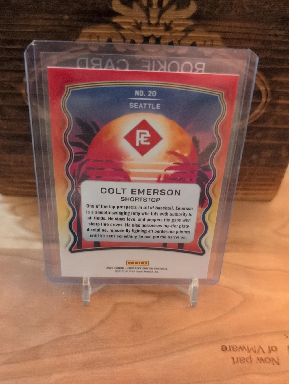 2025 Panini Colt Emerson Prepping For The Pros Prospect Rookie Card Mariners - Picture 2 of 2